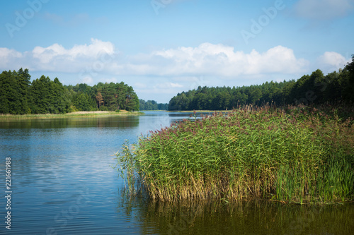 Wydmińskie Lake in Masuria Lakeland region of Poland, Wydminy. photo