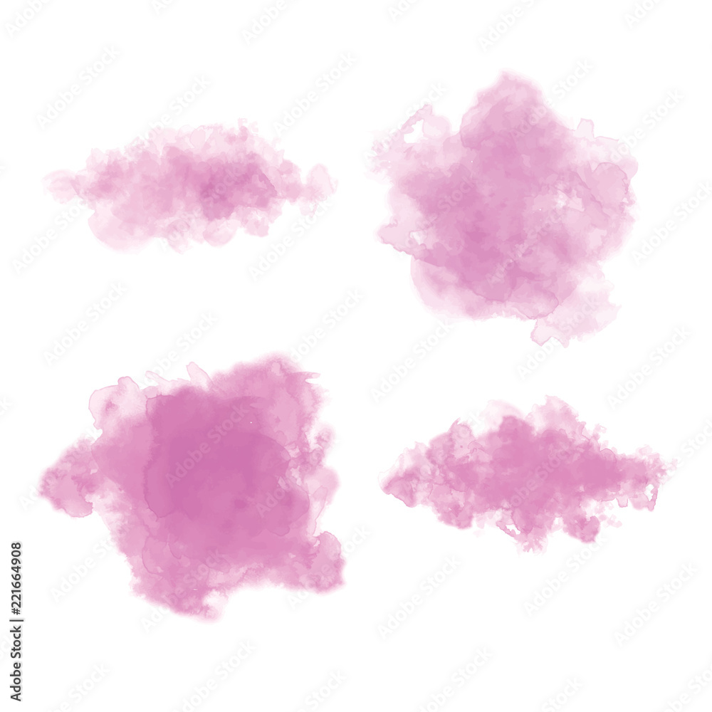 Fototapeta premium hand drawing watercolor background vector set