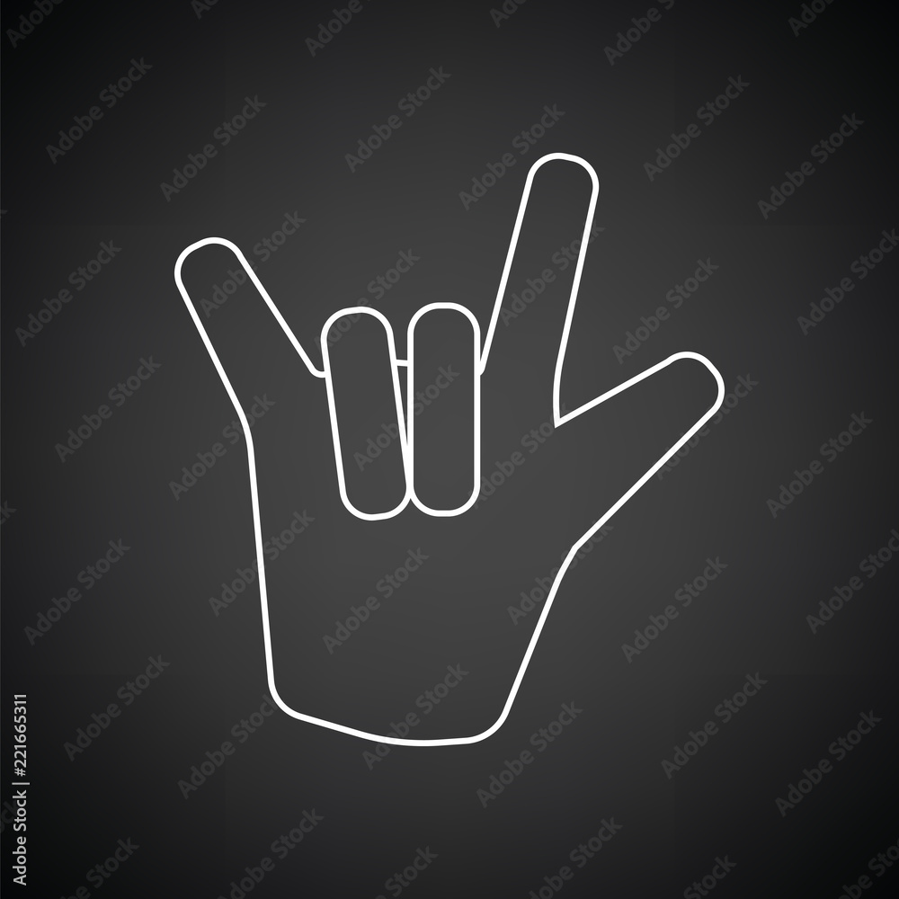 Obraz premium Rock hand icon