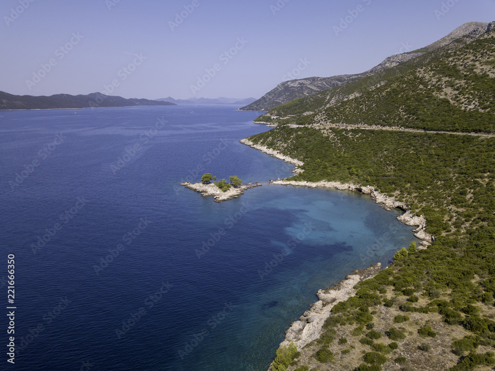 Aerial Beautiful Landscape and Sea in Croatia Aerial Beautiful Landscape and Sea in Croatia