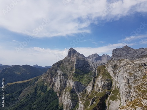 Spectacular mountains of European peaks in Cantabria and Asturias Spain