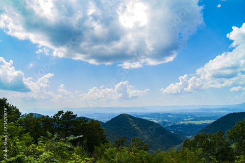 Mountain Landscape  An Overlook Looking Out Over The Blue Ridge Mountains In Virginia