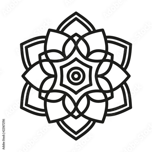 Simple Mandala Shape. Vector.