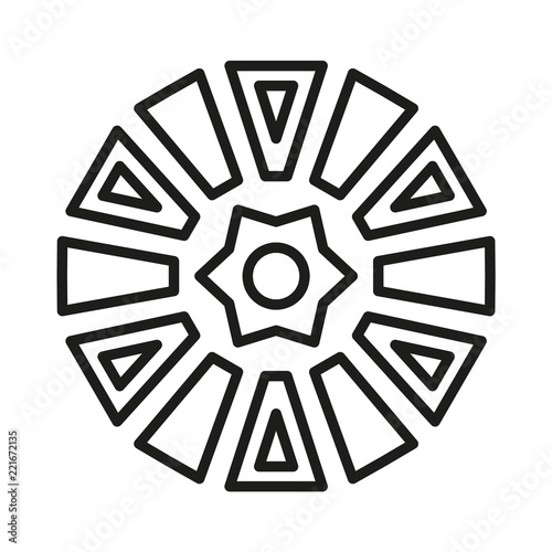 Simple Mandala Shape. Vector.