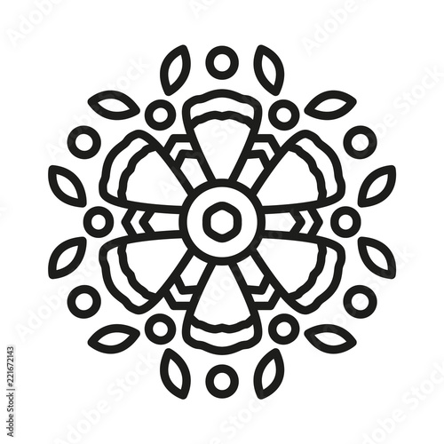 Simple Mandala Shape. Vector.