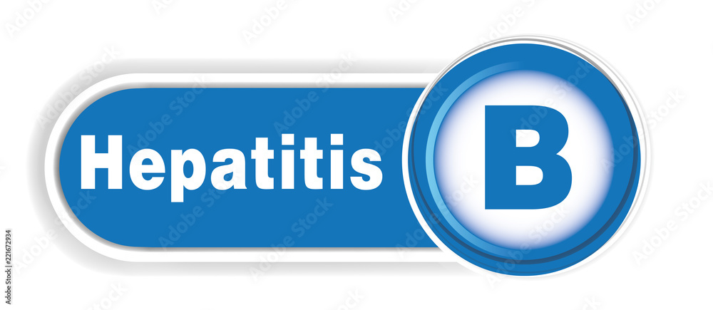 Isolated concept Hepatitis B text. Blue background Isolated concept Hepatitis B text. Blue background