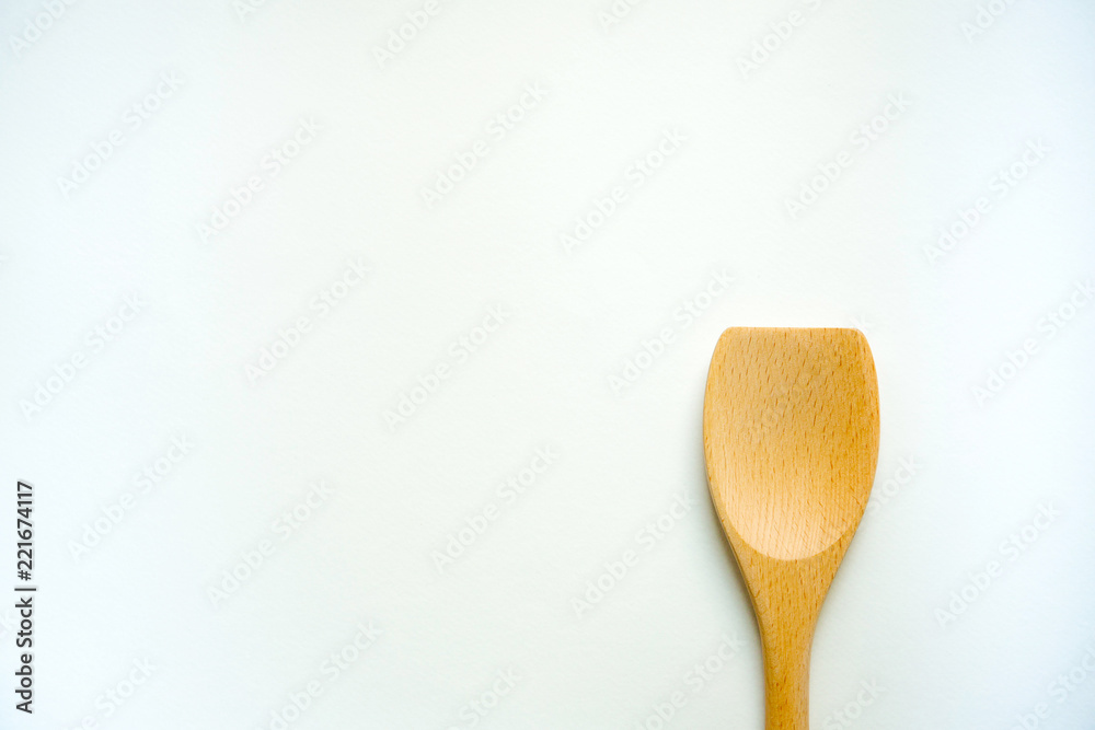 wood ladle and wood fork isolated on white background. wood spoon and wood fork of kitchen equipment wood ladle and wood fork isolated on white background. wood spoon and wood fork of kitchen equipment