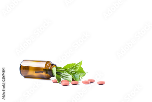 Medicine herb. Herbal pills