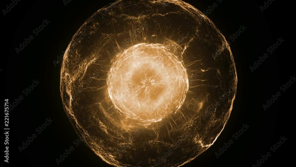 Orange supernova explosion in a dark background