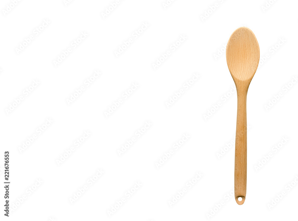 wood ladle and wood fork isolated on white background. wood spoon and wood fork of kitchen equipment wood ladle and wood fork isolated on white background. wood spoon and wood fork of kitchen equipment