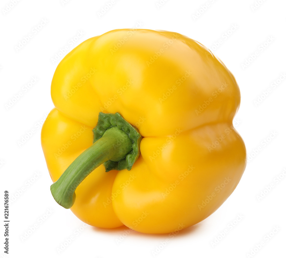 Raw ripe paprika pepper on white background Raw ripe paprika pepper on white background