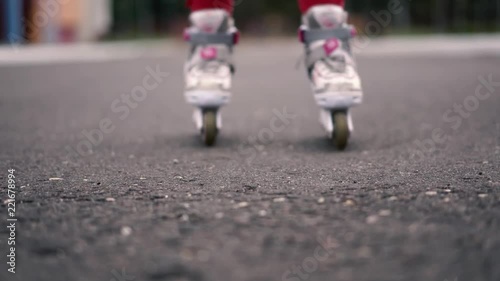 Wallpaper Mural active lifestyle in a modern city - active lifestyle in a modern city - stylish girl roller-blading in a stadium Torontodigital.ca