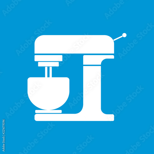 Minimal flat kitchen mixer machine vector icon illustration
