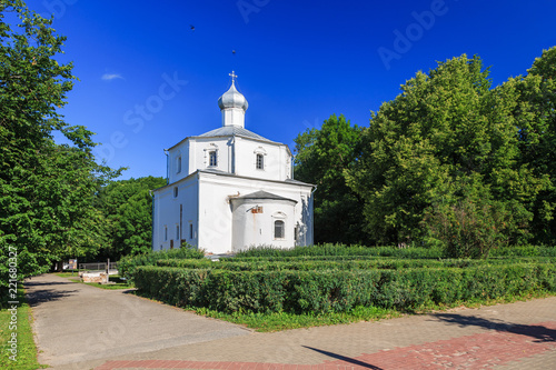 Church of St. George On Yaroslav Courtyard in Veliky Novgorod, Russia 