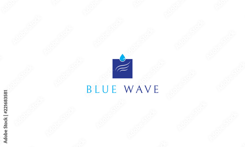 Blue wave vector logo image Blue wave vector logo image