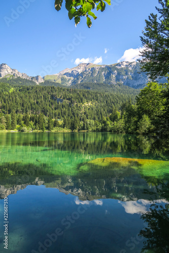 Hike to the Crestasee in Obersaxen, Graubünden (Switzerland) photo