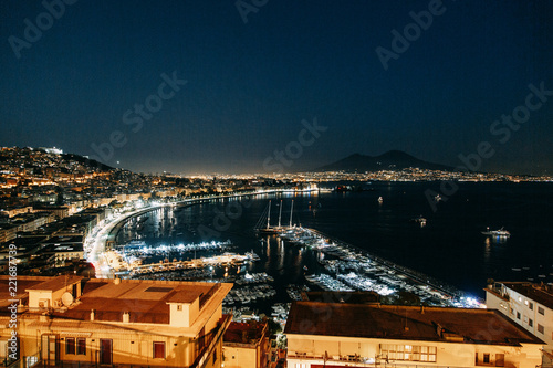 Beautiful streets and courtyards of Naples, historical sites and sculptures of the city. The monuments and architecture of ancient Italy. panorama of the city, species and tourist places. photo