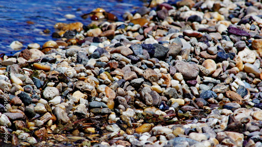 Gravel on the beach