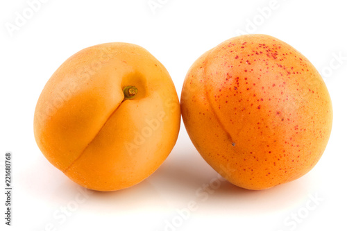 Apricot fruit isolated on white background macro