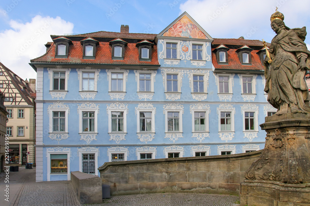 Bamberg, Dominikaner Brücke, Altstadt, Skulptur Kunigunde