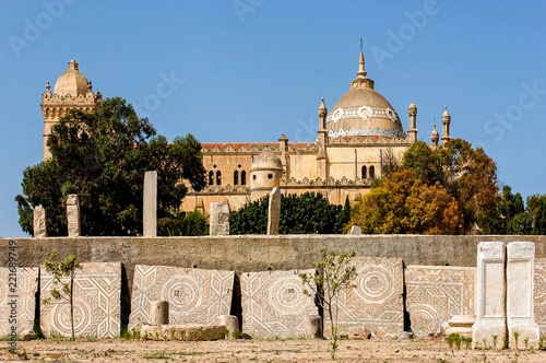Fotografie The Acropolium, also known as Saint Louis Cathedral at Byrsa - Carthage and ruin