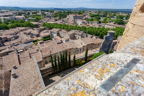 Obraz na płótnie Vue dans village dans les Cévennes w salonie