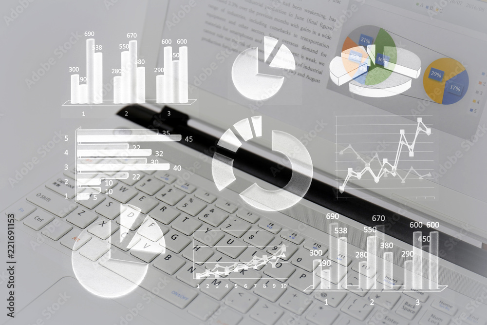 Fototapeta premium ビジネスイメージ グラフ