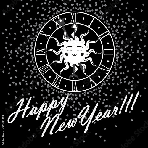 New Years clock with Roman Dial