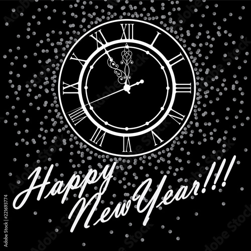 New Years clock with Roman Dial