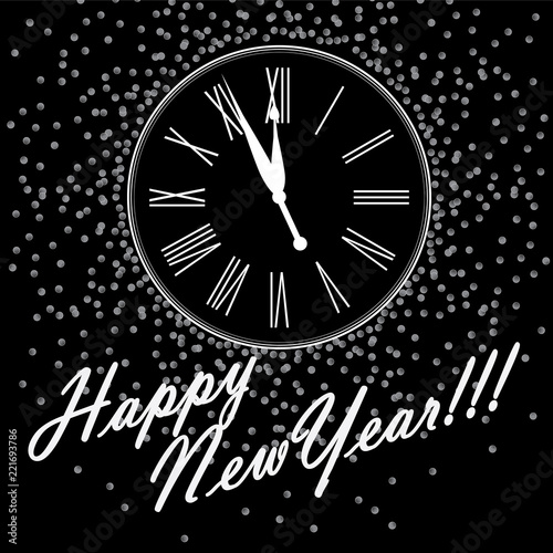 New Years clock with Roman Dial