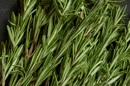 Bach of fresh rosemary branches.
