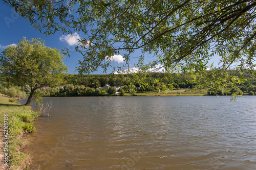 Landscape with lake photo