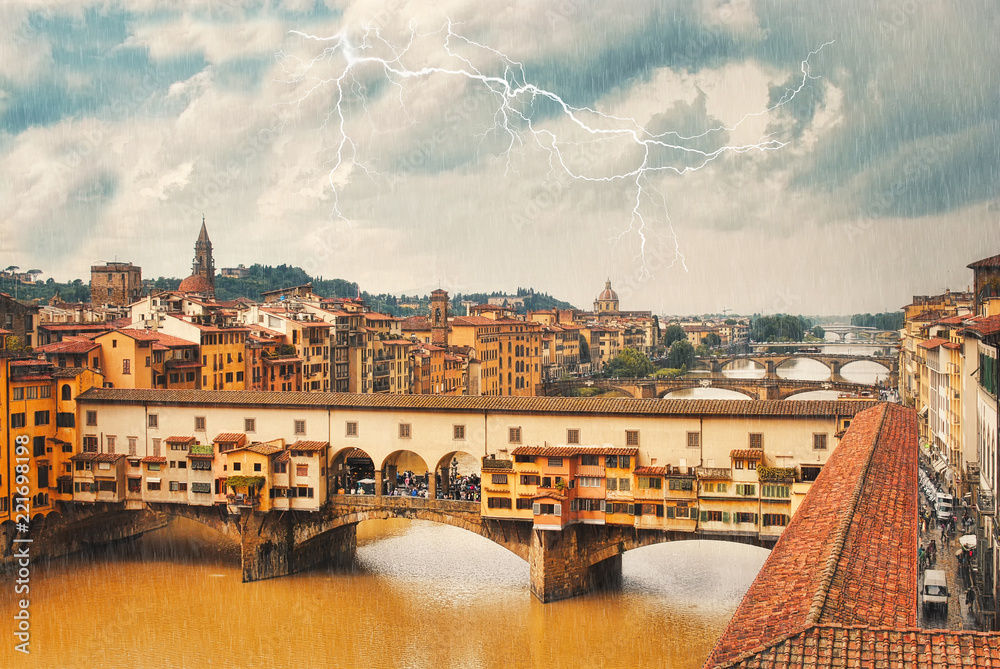 Fototapeta premium Temporale su Firenze
