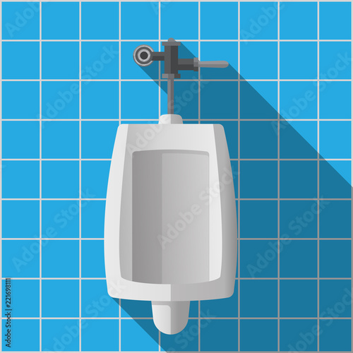 Urinals vector flat design.