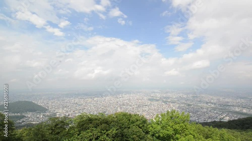 Sapporo City view , seen from mount moiwa, Hokkaido, Japan