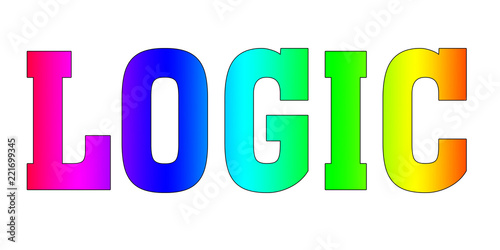 logic Rainbow multicolor logo. Blured gradient.
