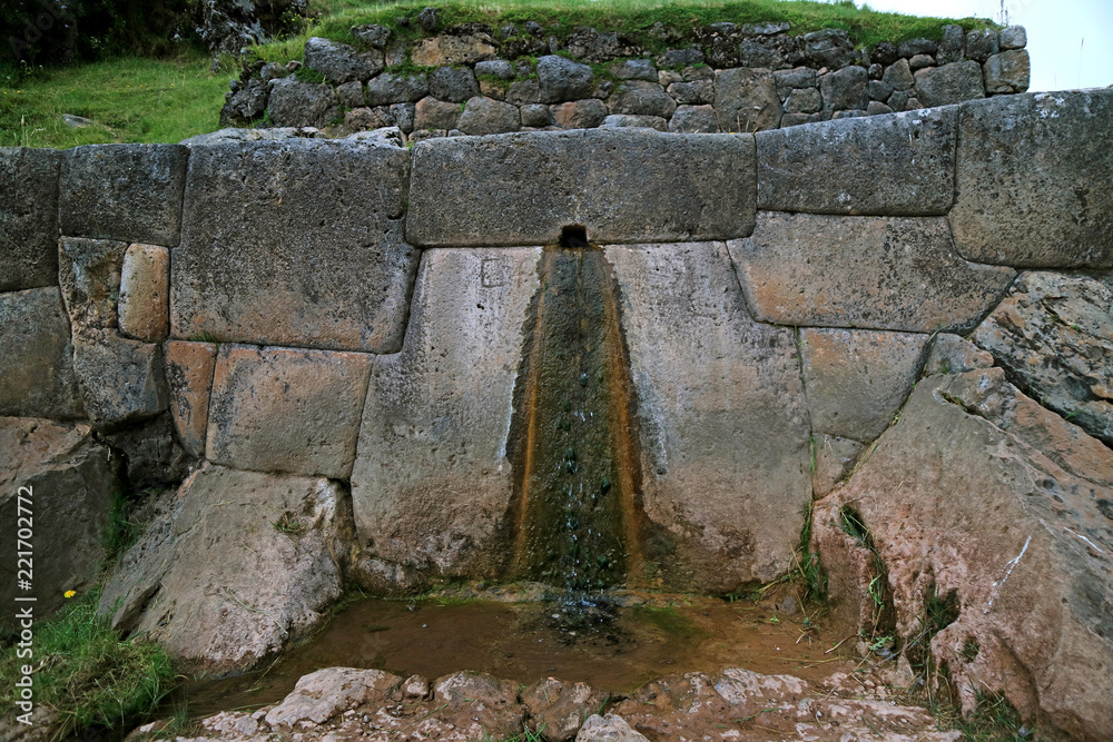Tambomachay or the Bath of the Inca, archaeological site located near Cusco, Peru Tambomachay or the Bath of the Inca, archaeological site located near Cusco, Peru