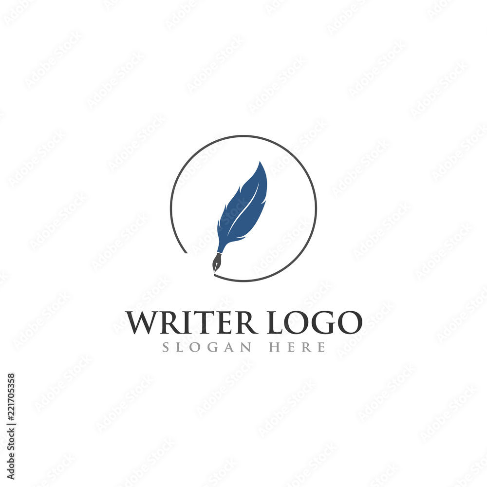 writer logo, feather logo for law writer logo, feather logo for law
