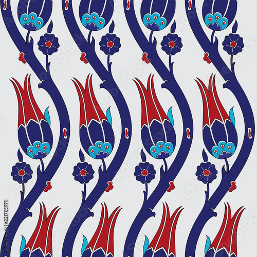 Ottoman carnation and tulip textile design