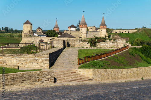 Kamianets Podilskyi Castle in summer, Ukraine photo