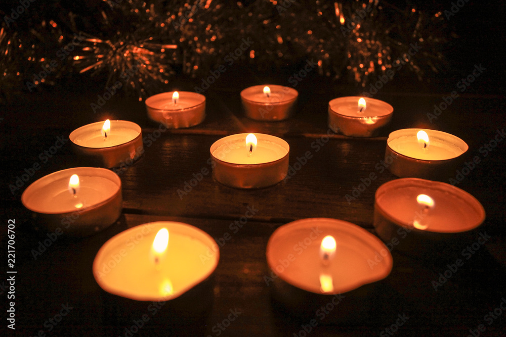 Candles light at the dark night Candles light at the dark night