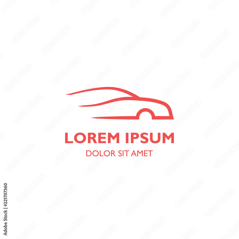 Car icon logo template