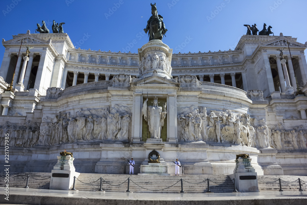 Altar of The Fatherland or Vittoriano Monument in summer day