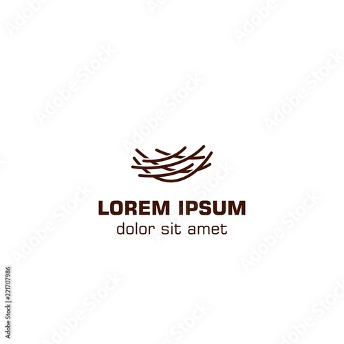 bird nest icon logo
