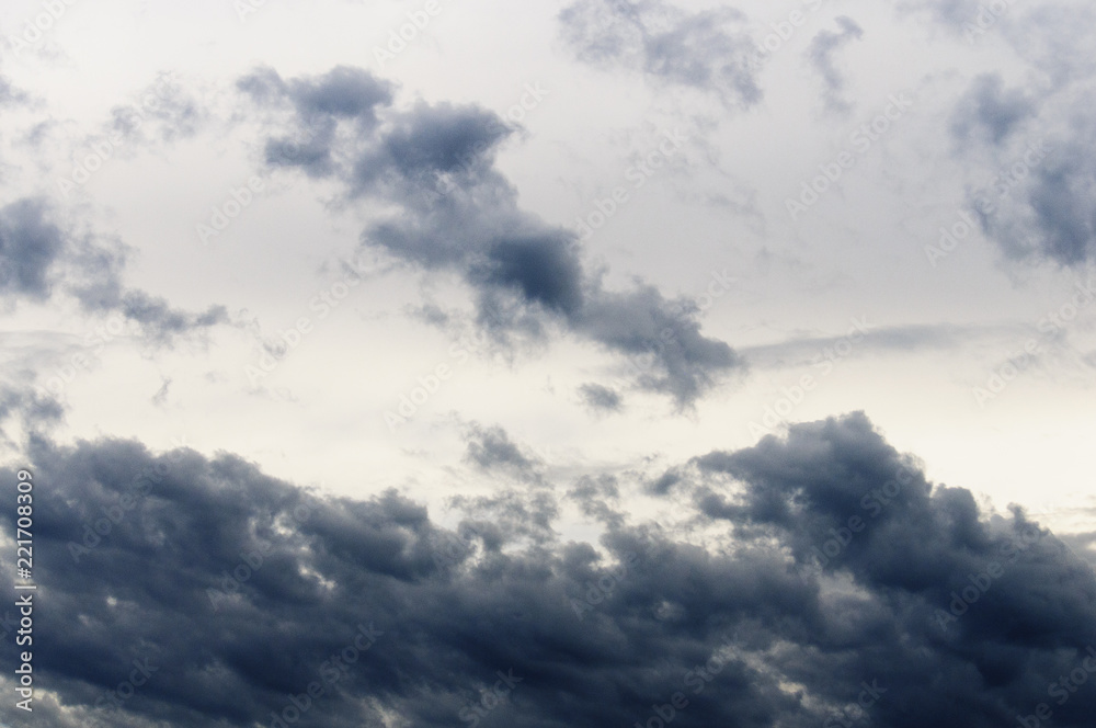 Clouds in the sky at dusk. The sky before sunset