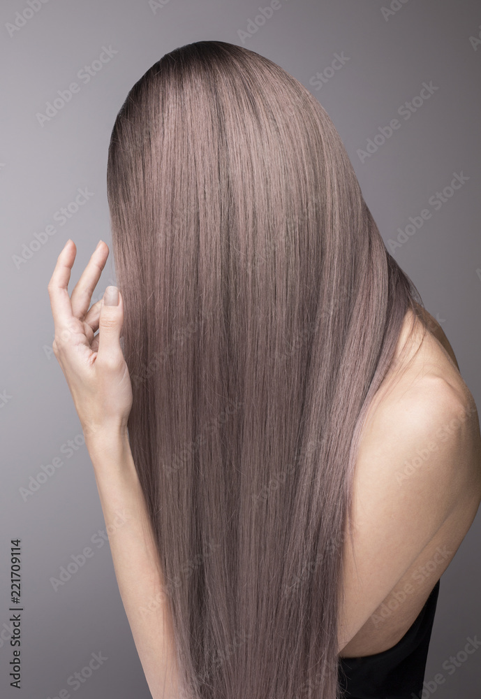 Perfect female lines and beautiful purple hair. Perfect female lines and beautiful purple hair.