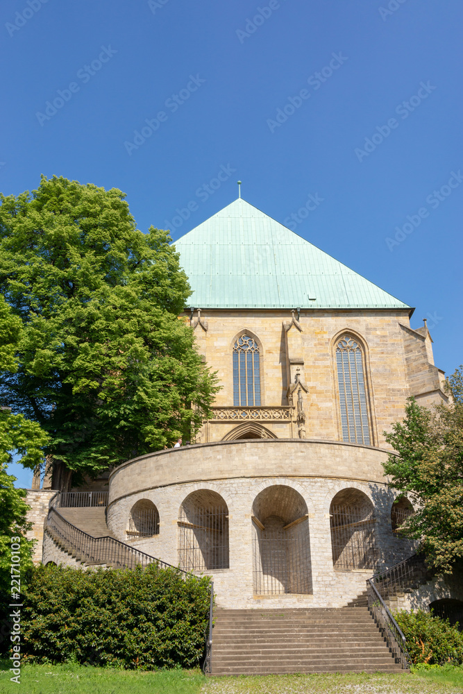 Rückansicht der Domes in Erfurt, Thüringen