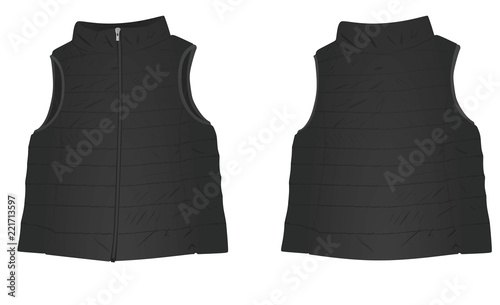 Grey vest. vector illustration