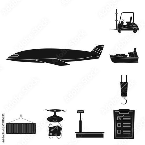 Isolated object of goods and cargo icon. Set of goods and warehouse vector icon for stock.