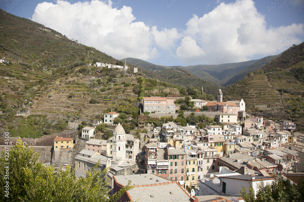view of the countryside in Vernazza, Italy
